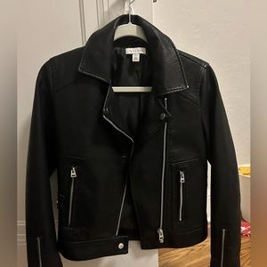 Topshop Women's Faux Leather Biker Jacket